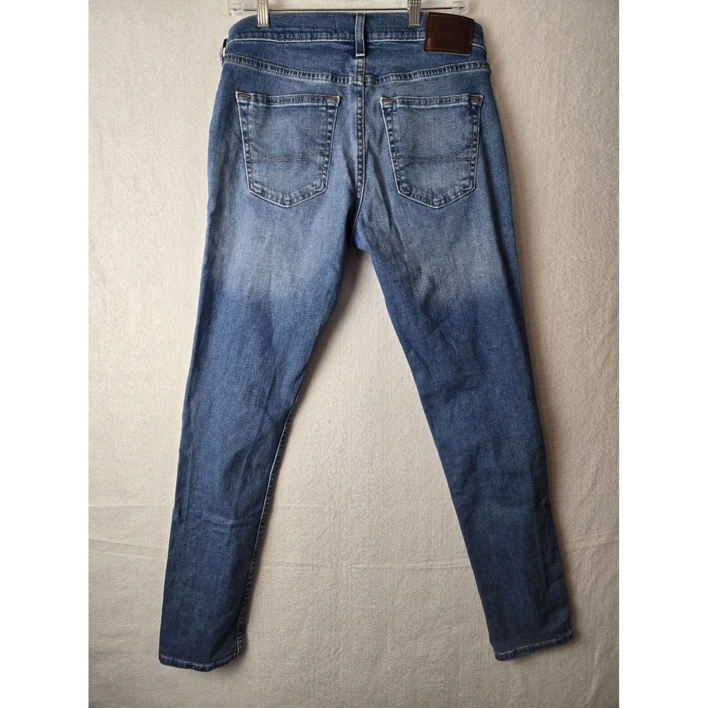 Hollister Mens Skinny Jeans 31 x 32 Light Wash Distressed Denim